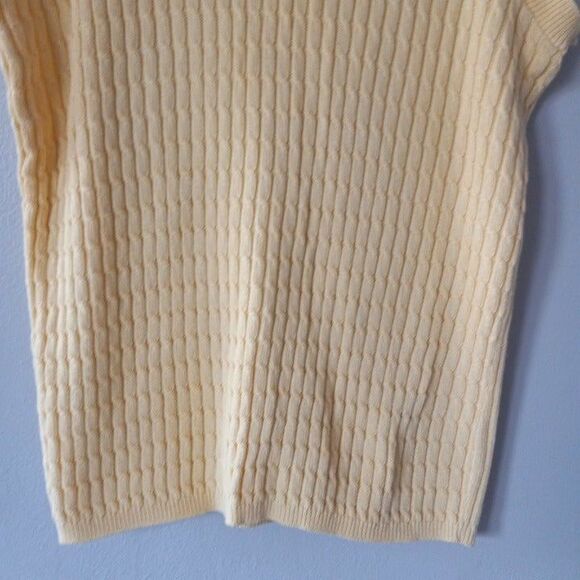 Vintage Carolina Colours Turtleneck Sleeveless Sweater-Size 14/16-Cable Knit - Picture 3 of 8